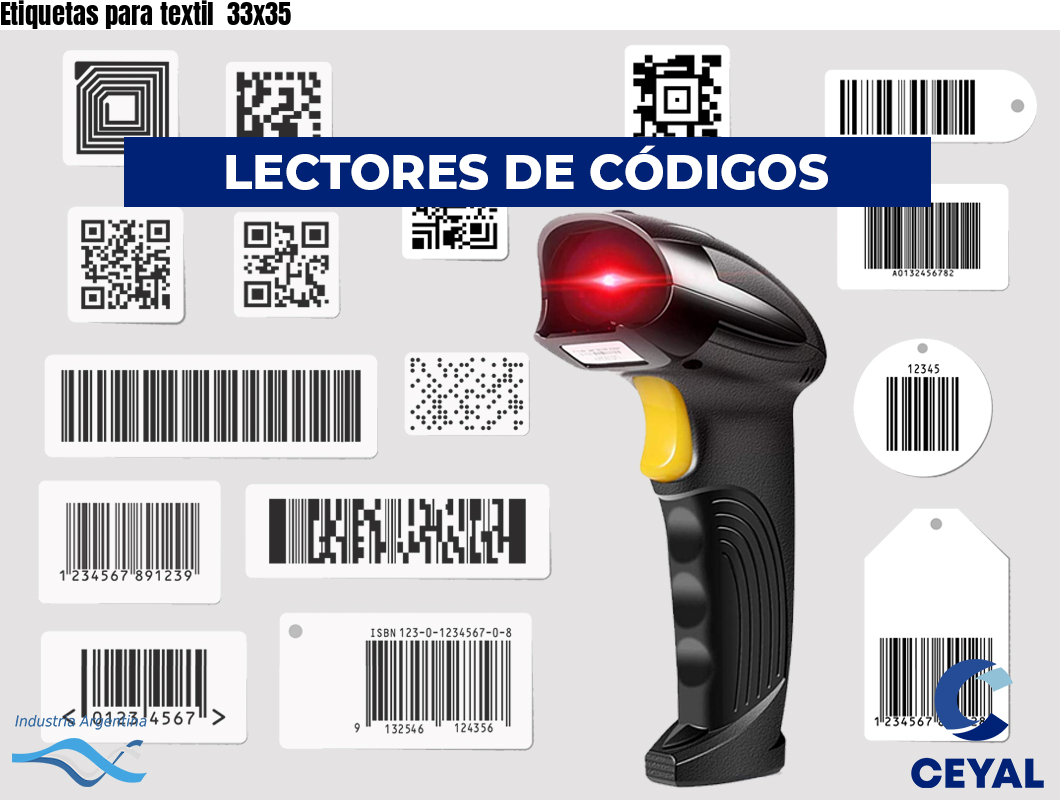 Etiquetas para textil  33×35