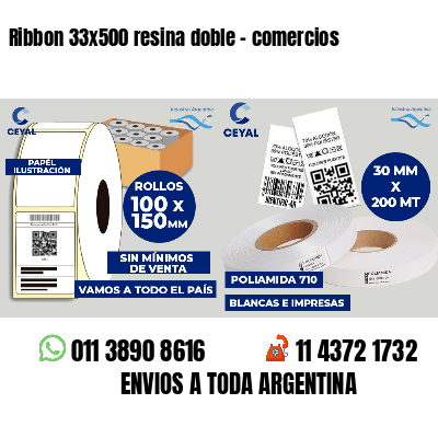 Ribbon 33x500 resina doble - comercios