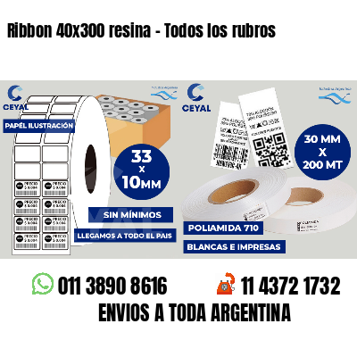 Ribbon 40x300 resina - Todos los rubros