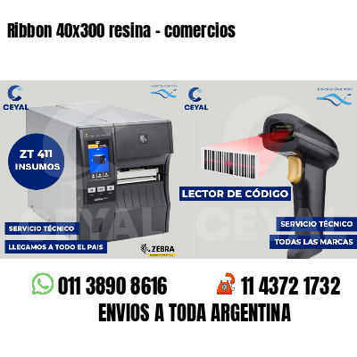 Ribbon 40x300 resina - comercios