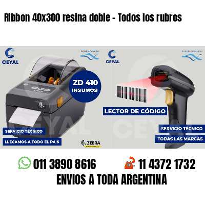 Ribbon 40x300 resina doble - Todos los rubros