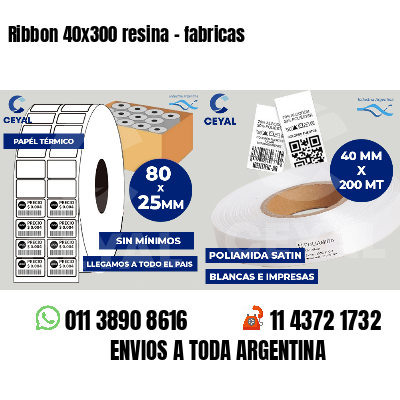 Ribbon 40x300 resina - fabricas