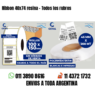 Ribbon 40x74 resina - Todos los rubros