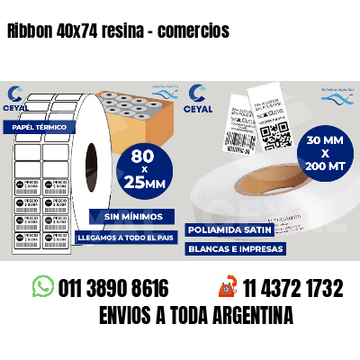 Ribbon 40x74 resina - comercios