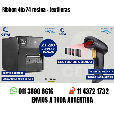 Ribbon 40x74 resina - textileras