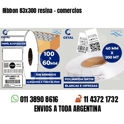 Ribbon 83x300 resina - comercios