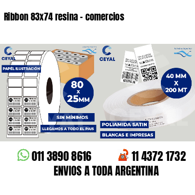 Ribbon 83x74 resina - comercios
