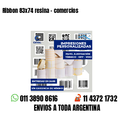 Ribbon 83x74 resina - comercios