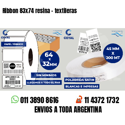 Ribbon 83x74 resina - textileras