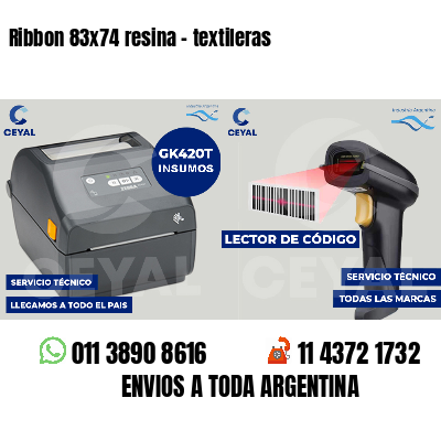 Ribbon 83x74 resina - textileras