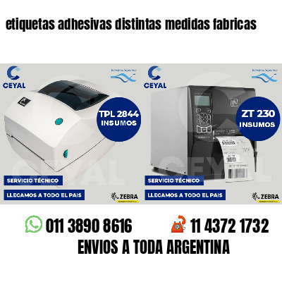 etiquetas adhesivas distintas medidas fabricas