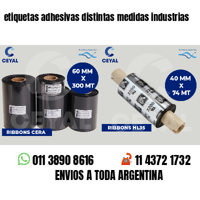 etiquetas adhesivas distintas medidas industrias
