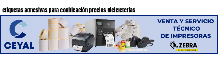 etiquetas adhesivas para codificación precios Bicicleterías