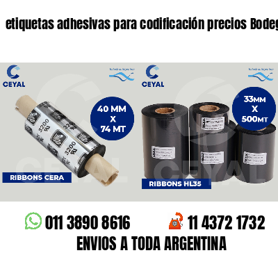 etiquetas adhesivas para codificación precios Bodegas