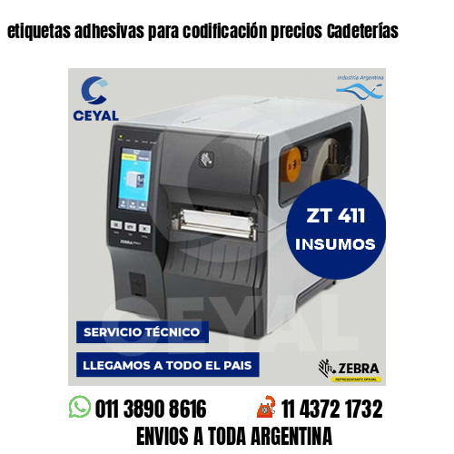 etiquetas adhesivas para codificación precios Cadeterías