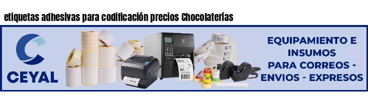 etiquetas adhesivas para codificación precios Chocolaterías
