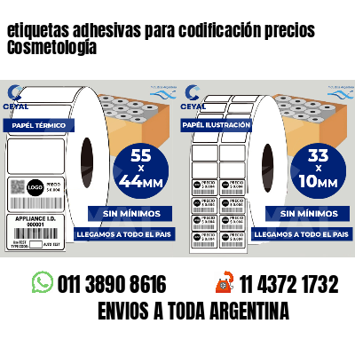 etiquetas adhesivas para codificación precios Cosmetología