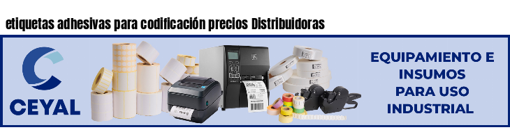 etiquetas adhesivas para codificación precios Distribuidoras