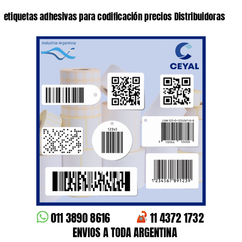 etiquetas adhesivas para codificación precios Distribuidoras