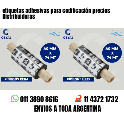 etiquetas adhesivas para codificación precios Distribuidoras