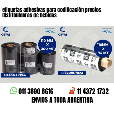 etiquetas adhesivas para codificación precios Distribuidoras de bebidas