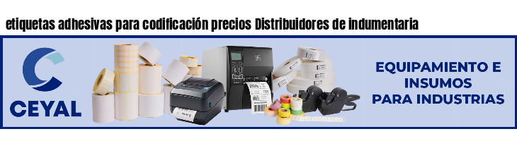 etiquetas adhesivas para codificación precios Distribuidores de indumentaria