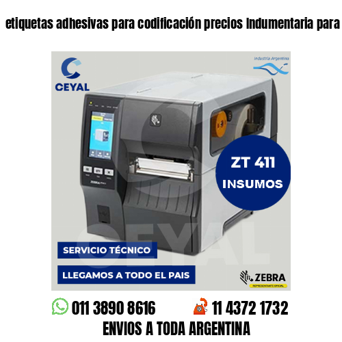 etiquetas adhesivas para codificación precios Indumentaria para niños
