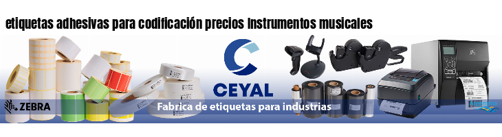 etiquetas adhesivas para codificación precios Instrumentos musicales