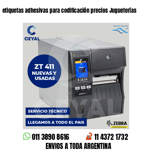 etiquetas adhesivas para codificación precios Jugueterías