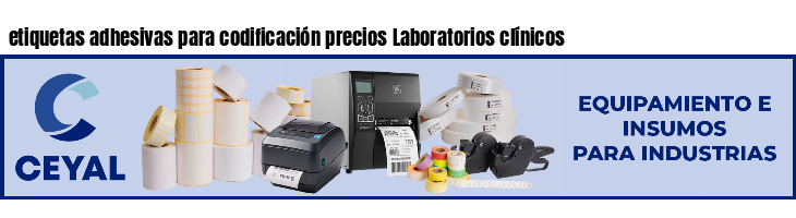 etiquetas adhesivas para codificación precios Laboratorios clínicos