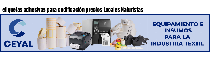 etiquetas adhesivas para codificación precios Locales Naturistas