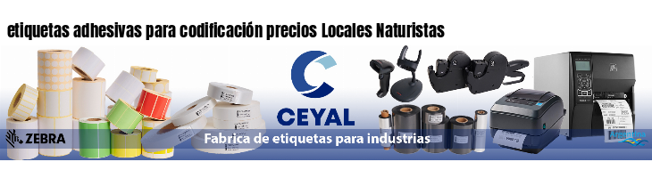etiquetas adhesivas para codificación precios Locales Naturistas