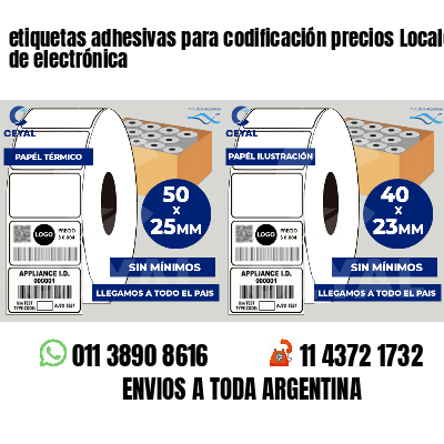 etiquetas adhesivas para codificación precios Locales de electrónica