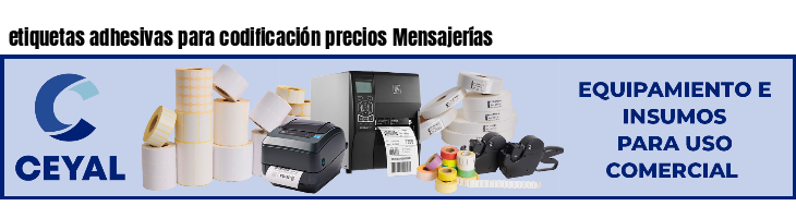 etiquetas adhesivas para codificación precios Mensajerías