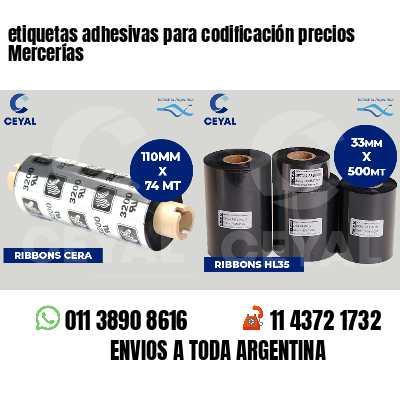 etiquetas adhesivas para codificación precios Mercerías