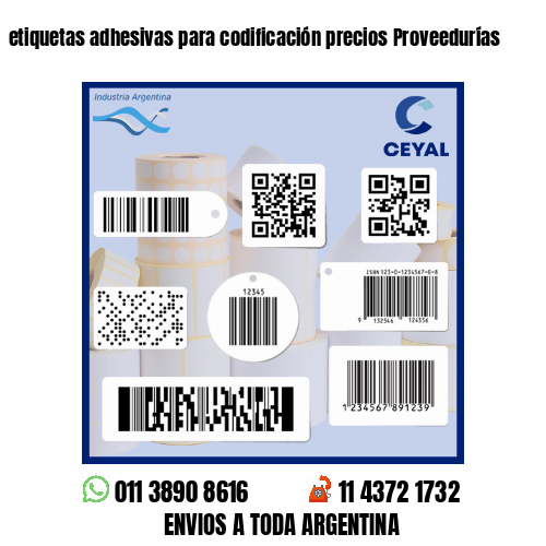 etiquetas adhesivas para codificación precios Proveedurías