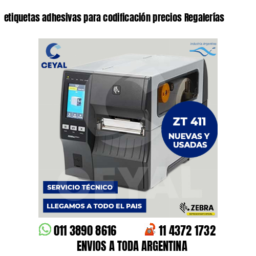 etiquetas adhesivas para codificación precios Regalerías