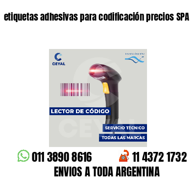 etiquetas adhesivas para codificación precios SPA