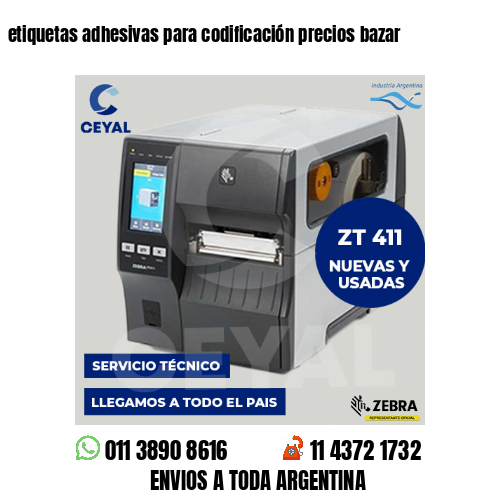etiquetas adhesivas para codificación precios bazar