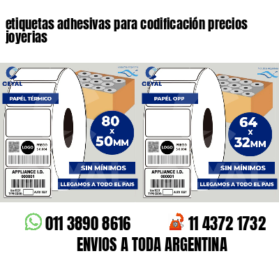 etiquetas adhesivas para codificación precios joyerias