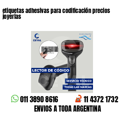 etiquetas adhesivas para codificación precios joyerias