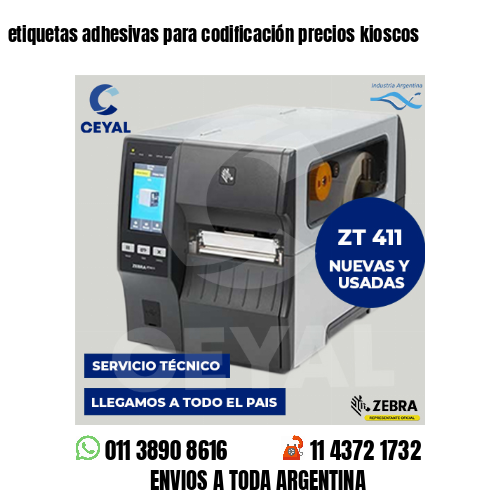 etiquetas adhesivas para codificación precios kioscos