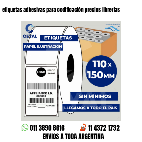 etiquetas adhesivas para codificación precios librerias