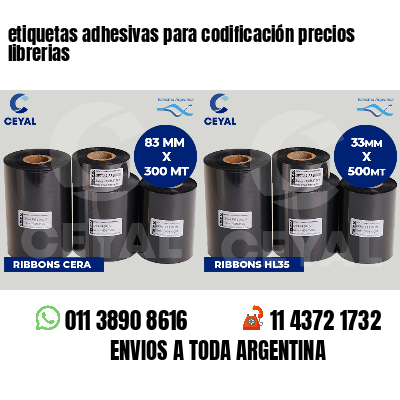 etiquetas adhesivas para codificación precios librerias
