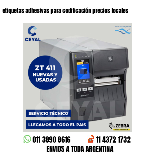 etiquetas adhesivas para codificación precios locales