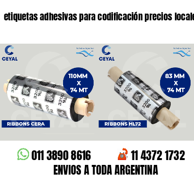 etiquetas adhesivas para codificación precios locales
