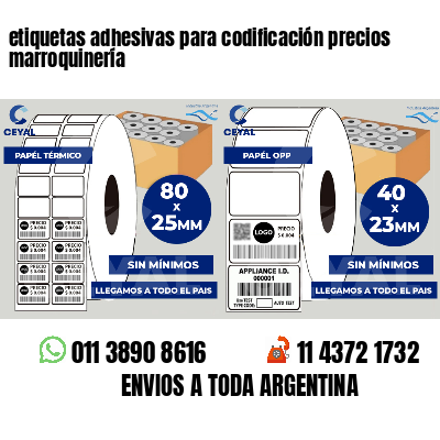 etiquetas adhesivas para codificación precios marroquinería