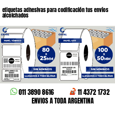 etiquetas adhesivas para codificación tus envíos alcolchados