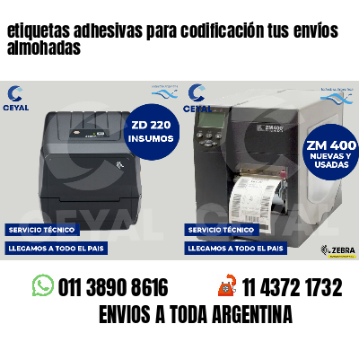 etiquetas adhesivas para codificación tus envíos almohadas