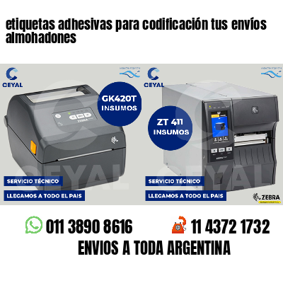 etiquetas adhesivas para codificación tus envíos almohadones